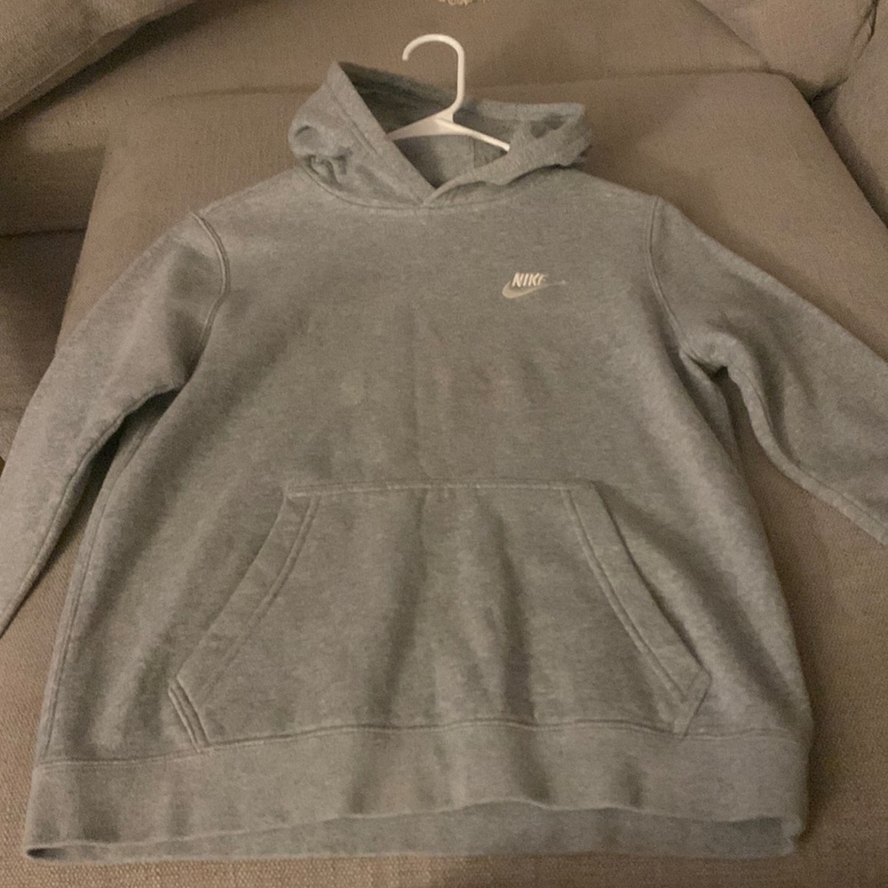 Nike Boys large gray hoodie